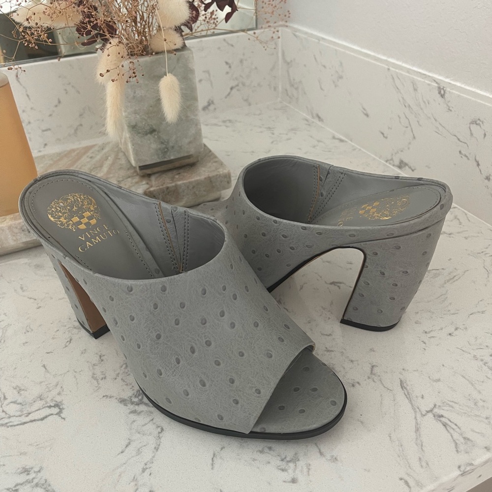 Vince Camino Gray Women's Heeled Mules